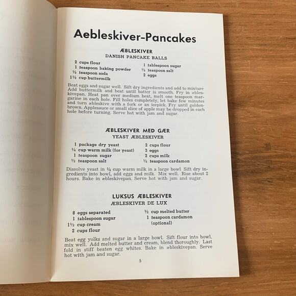 Danish Food Cookbook Vintage 1960 MCM - Picture 4 of 10